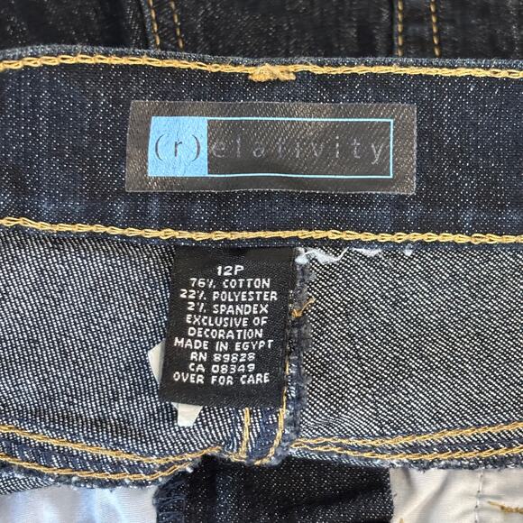 Relativity Jeans Womens 12P Bootcut Embroidered Pockets Stretch Y2K Western Mid - Picture 9 of 10